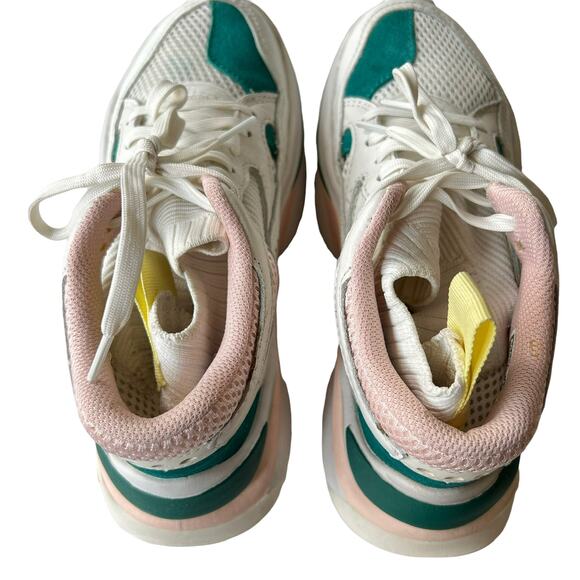 Brandblack Saga Chunky Dad Sneakers in Green, Pink and White Size 4 - Picture 9 of 16